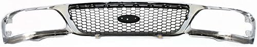 Miniatura 2 de Para Ford F-150 Grille Assembly 1999 00 01 2003 | Panal | Carcasa cromada/inserto negro | Modelo XL/XLT/Lariat | Plástico 4WD | FO1200404 |