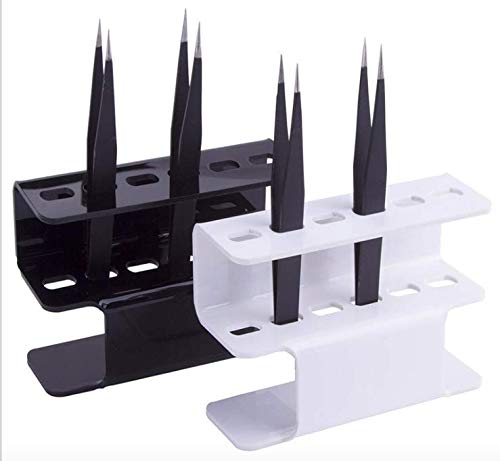 Eyelash Extension Supplies Tweezer Holder Stand Acrylic Display 6 Pcs Tweezers Storage Shelf F.S Beauty Tweezers Shelf Holder (write)