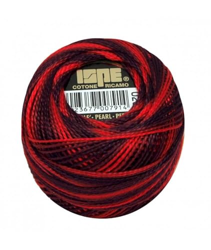 ISPE - Filo di cotone perlato, n. 8, 100% cotone, 10 g, 82 m
