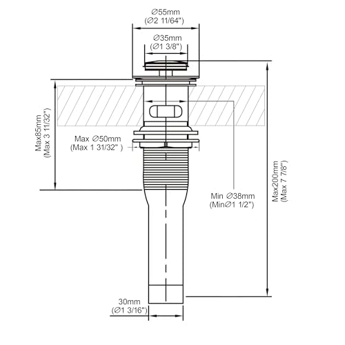 Pop up Sink Drain Stopper for Bathroom Vessel Vanity Sink Art Basin Brushed Nickel, Small Cap with Overflow, Metal Pop up Drain Strainer with Detachable Basket Stopper