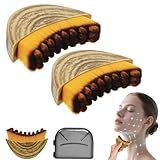 ELYCO Lymphatische Gesichtsbürste, 2 Stück Lymphatic Contour Face Brush, Lymphdrainage Gesicht Lymphbürsten für Konturierung von Gesicht Präzise Hautanpassung, Trockenbürste mit Aufbewahrungsbox