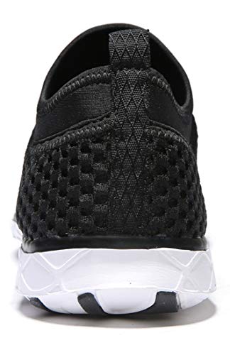 Zhuanglin Men's Quick Drying Aqua Water Shoes Black White 8 - Thumbnail 4