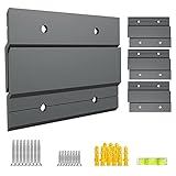 4 Paar 10,2 cm Französische Klampe Bilderaufhänger Z Clips Spiegelhalterungen Bild Aufhängung Hardware Kit für Montage Foto Regal Kunst Rahmen Spiegel Grau