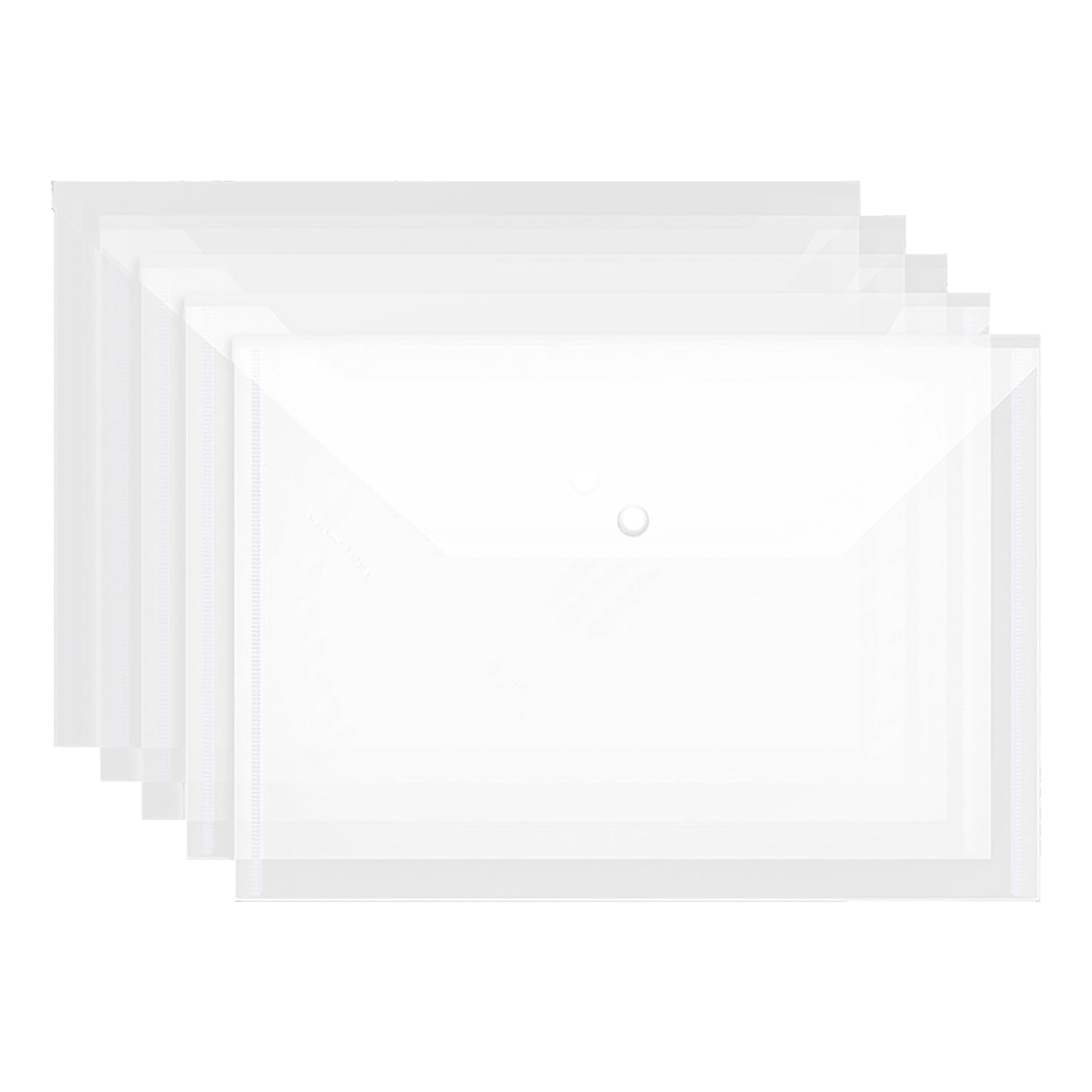 VIDETOL 60 Bolsas Para Documentos A4, De Plástico, Tamaño A4, Con Botón