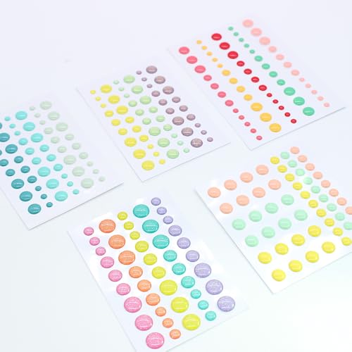 KSCRAFT Colorful Enamel Dots Stickers for Scrapbooking/Card Making Embellishment Project DIY Craft