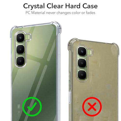 Image of Jkobi Shockproof Crystal-Clear Back Cover for Infinix Hot 60 5G (Anti Yellow Case | Drop & Camera Protection | Hard Polycarbonate)