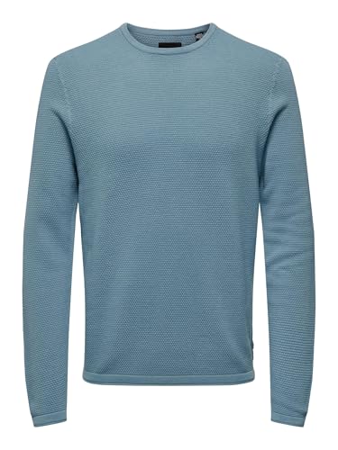 Pull en maille tricot léger à col rond vêtement casual pour homme moderne