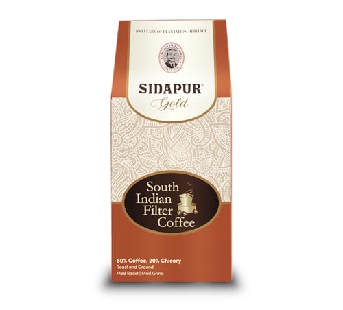 Sidapur - South Indian Filter Coffee Packet|Roasted & Ground|80% Coffee, 20% Chicory (200g)