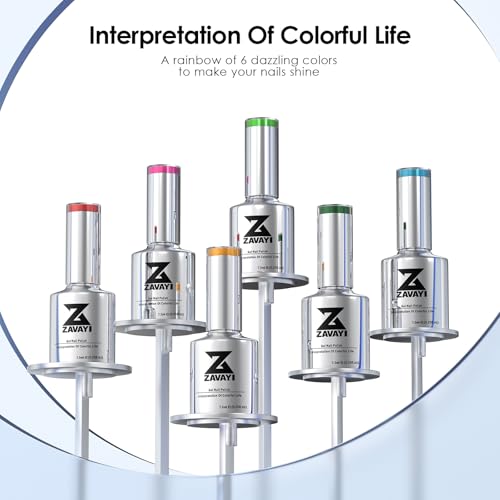 Set de 6 Colores Gel para Uñas Kit No Tóxico miniatura 2