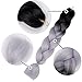 AIDUSA Ombre Braiding Hair Gray Braiding Hair Extensions 5pcs Synthetic Braids 24 Inch 2 Tones Gray Hair for Box Braids Crochet Braids 100g (#28 Black to Grey)
