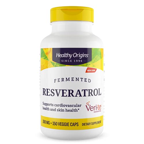 Heathy Origins Fermented Resveratrol (Non-GMO, 98% Trans-Resveratrol, European Sourced) 300 mg, 150 Veggie Caps