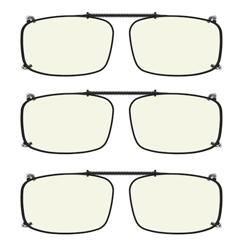Eyekepper 3-pack Blue Light Blocking Clip on Sunglasses With Spring Draw Bar 54 * 34MM by Eyekepper - Used condition - US$21.84