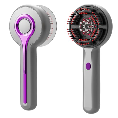 2 en 1 brosse masseur cuir chevelu électrique,masseurs de tête, 3 modes pour massage et soin du cuir chevelu,masseur tete cheveux (gris)