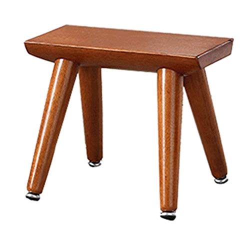 KISlink Small Stool Solid Wood Low Stool Household Bar Stool Child Sitting Stool Small Bench Simple Curved Stool Multifunction Household Creative (color : Light walnut, Size : 34 * 16.5 * 26.5cm)