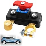 Car Battery Disconnect Switch, Pure Copper Stable Transmission High Conductivity Disconnect Switchr for Car, Vehicle, RV and Boat (1pcs)