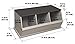 Badger Basket Three-Bin Stackable Storage Cubby – Woodgrain Gray, Expandable Storage with Top Display Shelf for Toys, Crafts & More