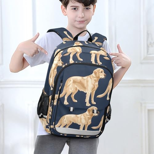 Sac à dos d'école pour protéger votre ordinateur portable avec imprimé Labrador résistant
