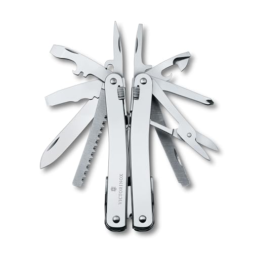 Multiferramenta Victorinox Swiss Tool Spirit X c/bainha de couro, Aço Inoxidável, 24 funções