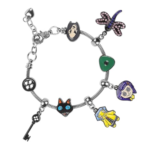 Coraline Bracelet Coraline Charm Accessories for Women Men, Coraline Jewelry for Halloween Costume Cosplay Movie Props Dress Up