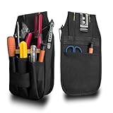 Small Tool Bag with Belt Jacket Multi Pocket Holster Case Tool Bag Lightweight Durable Fabric for Electricians