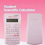 KK-82MS-B Scientific Calculator with 240 Function, 10-Digit Engineering and Financial Student Calculator with 2-Line Display, Suitable for School and Business (Pink)
