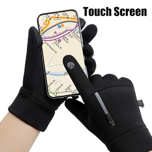 Image of Rider Gloves with Touch Screen, Winter Thermalware, Waterproof Material, Anti-Slip Silicon Design, Riding Gloves for Men & Women, Sports Glove for Work, Running, Cycling, Driving
