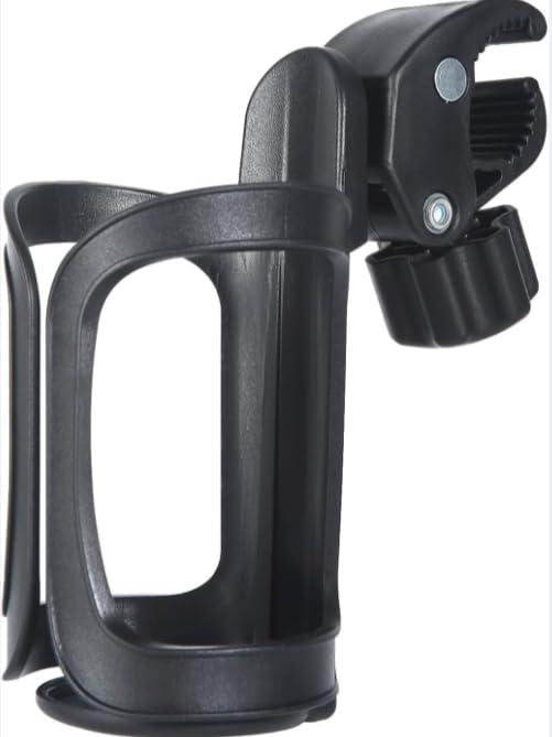 Universal 360ยฐ Rotating Cup Holder,Adjustable Bottle Cage for Strollers (1PCS)