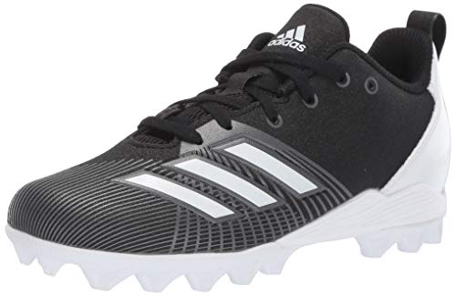 adidas Unisex-Kid's Adizero Spark Md Football Shoe, Black/White/Night Metallic, 6 M US Big