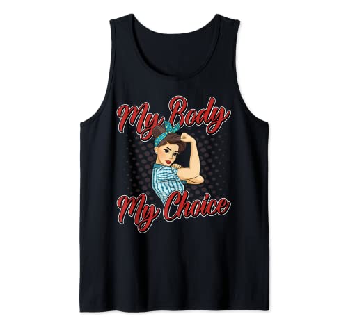 My Body My Choice Shirt Women's Abortion Rights Feminist Camiseta sin Mangas