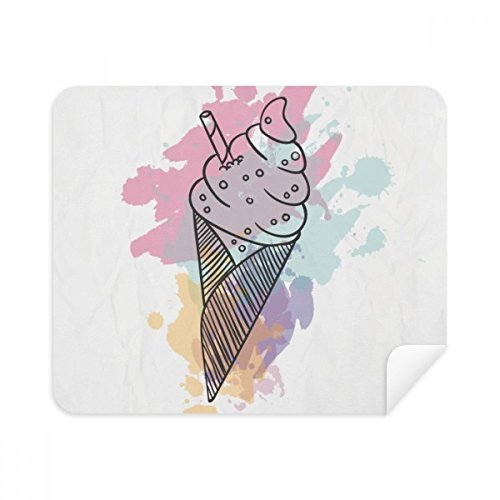 Chiffon écran de téléphone et lunettes motif glace aquarelle, parfait au bureau ou en voyage