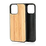 iPhone 13 Pro Wood Case. Natural Bamboo Wooden Protective Cover.Compatible with Magsafe Magnetic and