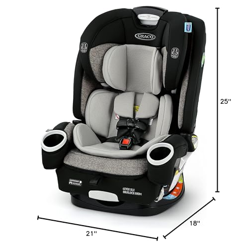 Graco 4Ever DLX SnugLock Grow 4-in-1 Car Seat | Featuring Easy Installation and Expandable Backrest, Henry