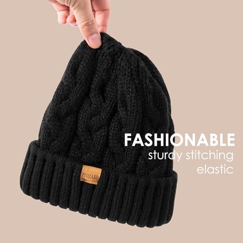 Gorro tejido de invierno para mujer 2 piezas miniatura 5