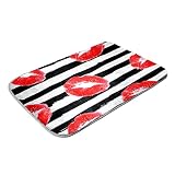 Générique Tapis pour Tapis de Salon,Bisous aux Rayures Rouges,Tapis de Chambre à Coucher,Tapis de Sol,Tapis Doux pour la Maison