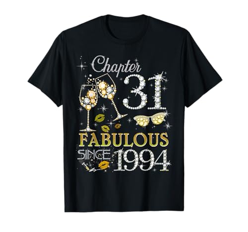 Womens Chapter 31 Fabulous Since 1994 31st Birthday Queen Camiseta