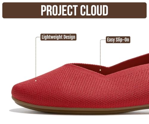 Image of Project Cloud Womens Flats Memory Foam Ballet Flats for Women (Prospect) | Memory Foam Insole and Lightweight Design - Non-Slip Sole Comfortable and Durable Womens Flats for All Occasions