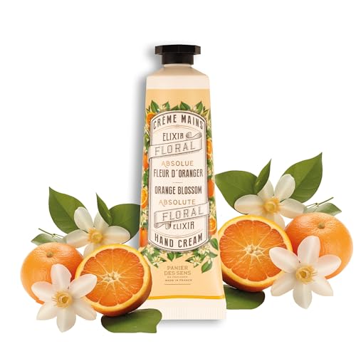 Panier des Sens - Small Hand Cream for Dry Cracked Hands – Orange Blossom Mini Hand Lotion for Dry...
