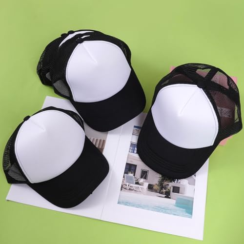 Image of 6 Pack Trucker Hat Bulk Mesh Cap for Women Men Adjustable Blank Hats for DIY Sports Outdoor