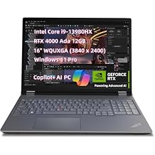 NewLenovo ThinkPad P16 Gen 2 Mobile Workstation 16" WQUXGA 4K+ 3840 x 2400, Core i9-13980HX 24Core, 128GB DDR5 RAM 8TB SSD, RTX 4000 Ada 12GB Laptop for Engineer Designer Architect, Win 11 Pro