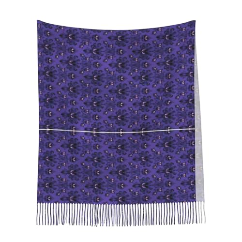 Haunted Mansion 77.6"*28.3" Print Fringed Scarf Shawl For Women Lightweight Scarf Fall Winter Thick Scarf 6