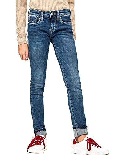 Pepe Jeans Pixlette denim fille pantalon en jean uni bleu droit