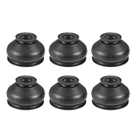 A ABSOPRO Universeller Kugelgelenkkopf Staubschutz für Auto-Federung Lenkungsteile Gummi Schwarz (Set aus 6 Stück)