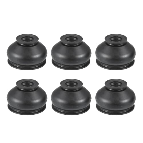 A ABSOPRO Universeller Kugelgelenkkopf Staubschutz für Auto-Federung Lenkungsteile Gummi Schwarz (Set aus 6 Stück)