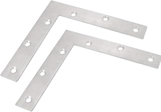 BTMB 2 Pcs Stainless Steel L Shape Corner BrMLK Furniture Flat Repair Plate