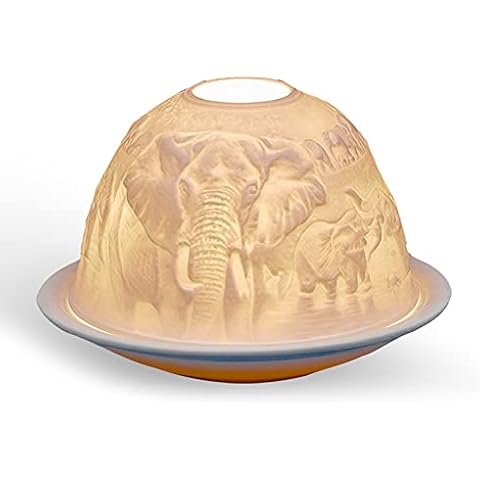 Light-Glow Tealight Candle Holder - Savanna Elephants LD90120 Cover