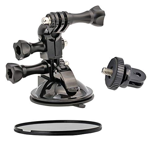 Action Camera Holder for Car Windshield Dashboard with 3M Dashboard Pad and Camera