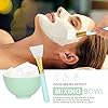 Plazuria Face Mask Mixing Bowl Set, 5 in 1 DIY Facemask Mixing Tool Kit with Facial Mask Bowl Stick Spatula Silicone Face Mask Brush & Premium Soft Face Brushes
