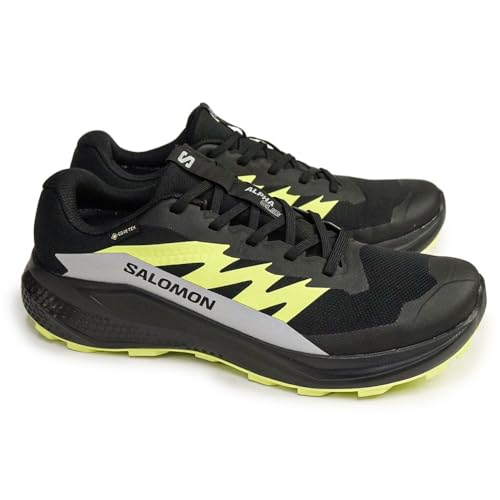 SALOMON(サロモン) メンズ 防水 軽量 スニーカー アルファ グライド GTX ハイキング アウトドア ゴアテックス ローカット ALPHAGLIDE GORE-TEX 478020（BK／Alloy／Sgreen） 27.0cm
