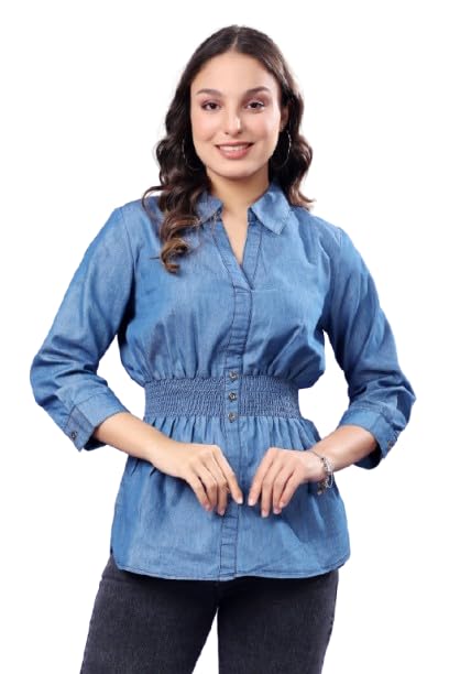 Women Denim Top for Women Light Blue-picture-30