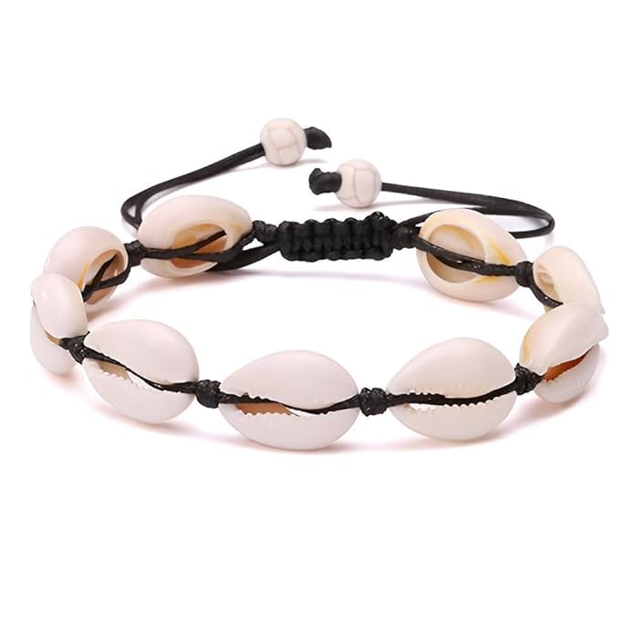 BLACK Anklet Bracelet Set, Adjustable Beach Rope, Handmade Foot Jewellery for Women Girls, 1 Piece-image-21